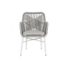 Poltrona da giardino Home ESPRIT Bianco Grigio Alluminio rattan sintetico 57 x 63 x 84 cm