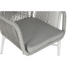 Poltrona da giardino Home ESPRIT Bianco Grigio Alluminio rattan sintetico 57 x 63 x 84 cm