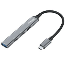 Hub USB-C 4 Porte Equip 12896107101 Alluminio