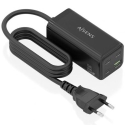 Caricabatterie Senza Fili Aisens ASCH-100W4P054-BK Nero 100 W