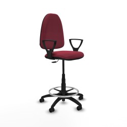 Sedia da Ufficio Piqueras y Crespo BFN01RP Rosso Granato Alta