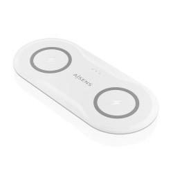 Caricabatterie Senza Fili Aisens ASCH-15W2WC059-W Bianco