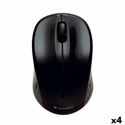 Mouse senza Fili Verbatim GO NANO Nero 1600 dpi (4 Unità)