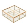 Scatola-Portagioie Home ESPRIT Dorato Metallo Cristallo 15 x 16 x 5 cm