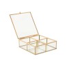 Scatola-Portagioie Home ESPRIT Dorato Metallo Cristallo 15 x 16 x 5 cm