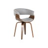Sedia da Sala da Pranzo Home ESPRIT Marrone Grigio Poliestere Legno di noce Poliuretano 61 x 46 x 78 cm