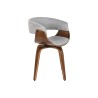 Sedia da Sala da Pranzo Home ESPRIT Marrone Grigio Poliestere Legno di noce Poliuretano 61 x 46 x 78 cm