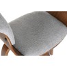 Sedia da Sala da Pranzo Home ESPRIT Marrone Grigio Poliestere Legno di noce Poliuretano 61 x 46 x 78 cm