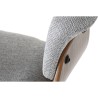 Sedia da Sala da Pranzo Home ESPRIT Marrone Grigio Poliestere Legno di noce Poliuretano 61 x 46 x 78 cm