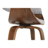 Sedia da Sala da Pranzo Home ESPRIT Marrone Grigio Poliestere Legno di noce Poliuretano 61 x 46 x 78 cm