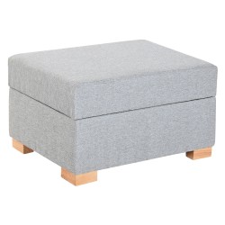 Poggiapiedi Home ESPRIT Grigio chiaro Città 70 X 50 X 40 CM