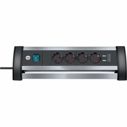 Multipresa con 4 Prese con Interruttore Brennenstuhl Alu-Office-Line 3600 W USB x 2 (1,8 m)