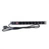 Multipresa 19" 8 Tomas Schuko con On/Off Switch 2LAN REG8SCHINT 250V 3500W 2M