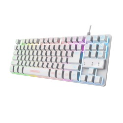 Tastiera per Giochi Trust GXT 833W THADO Bianco Multicolore QWERTY Qwerty US