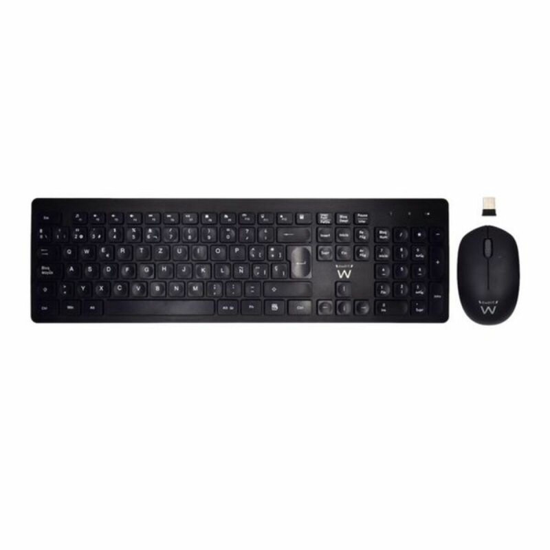 Tastiera e Mouse Wireless Ewent EW3256 2.4 GHz Nero Spagnolo Tastiera e Mouse Wireless Ewent EW3256 2.4 GHz Nero Spagnolo