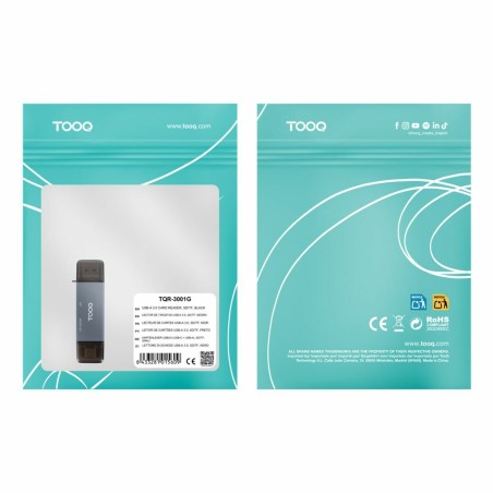Lettore di Schede TooQ TQR-3001G Nero Grigio