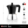 Caffettiera Italiana Monix INOX BLACK 9T Nero 470 ml