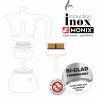 Caffettiera Italiana Monix INOX BLACK 9T Nero 470 ml