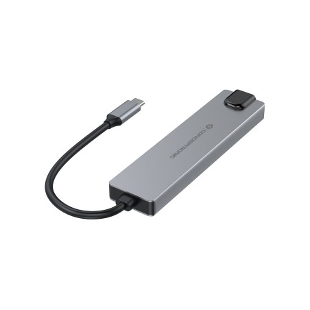 Hub USB Conceptronic 6 en 1 USB 3.2 Gen 2 Grigio