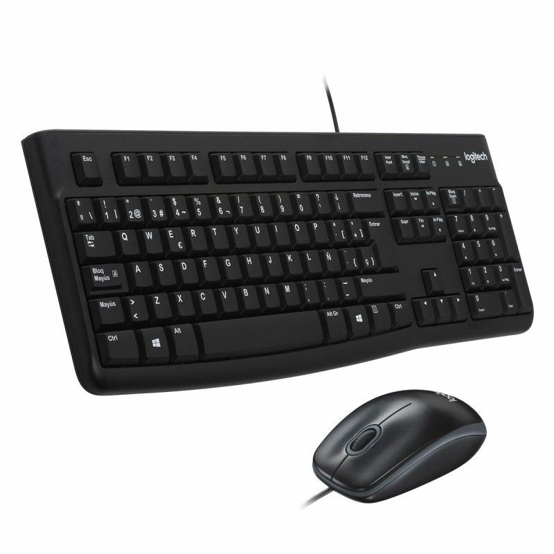 Tastiera e Mouse Logitech 920-002550 Nero Qwerty in Spagnolo Tastiera e Mouse Logitech 920-002550 Nero Qwerty in Spagnolo