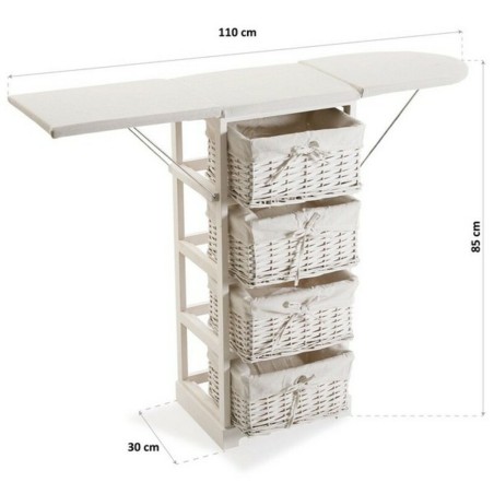 Ferro da Stiro con Caldaia Basic Bianco Legno (30 x 85 x 110 cm)