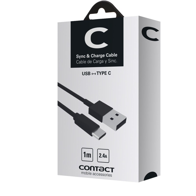 Cavo USB A con USB C Contact (1 m) Nero Cavo USB A con USB C Contact (1 m) Nero