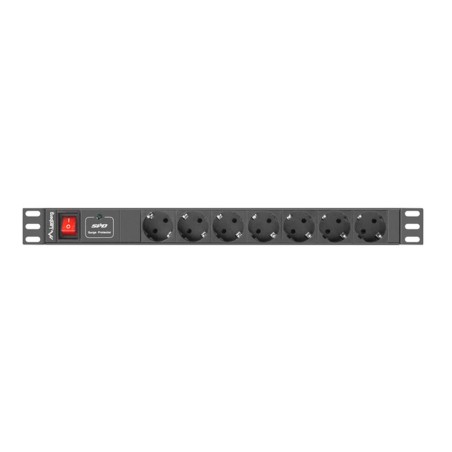 Multipresa 7 Prese con Interruttore Lanberg PDU-07F-0200-IEC-BK 2500 W 220-250 V 10 A