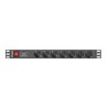 Multipresa 7 Prese con Interruttore Lanberg PDU-07F-0200-IEC-BK 2500 W 220-250 V 10 A