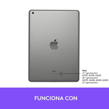 Custodia per Tablet e Tastiera Logitech 920-009478 Grigio Grafite Qwerty in Spagnolo QWERTY