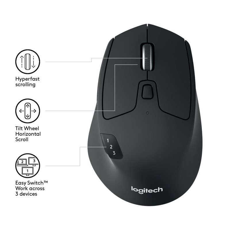 Mouse senza Fili Logitech 910-004791 Nero Mouse senza Fili Logitech 910-004791 Nero