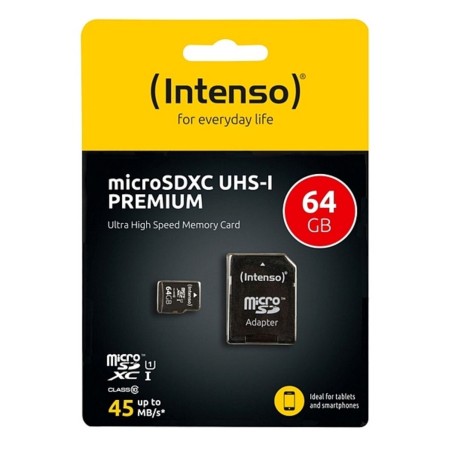 Scheda Di Memoria Micro SD con Adattatore INTENSO 34234 UHS-I XC Premium