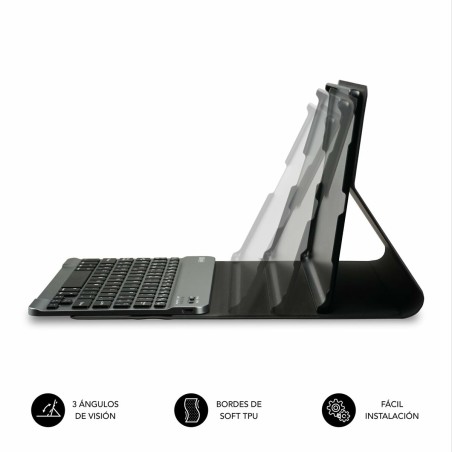 Custodia per Tablet Subblim SUBKT3-BTS060 Nero Qwerty in Spagnolo