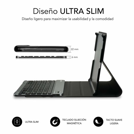 Custodia per Tablet Subblim SUBKT3-BTS060 Nero Qwerty in Spagnolo