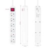 Ciabatta Multipresa NANOCABLE Regleta de enchufes de 6 tomas con interruptor, 1.4 metros Blanca