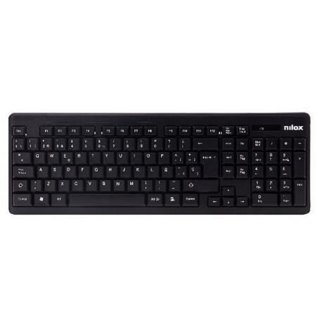 Tastiera e Mouse Wireless Nilox NXKMWE0001 Nero Qwerty in Spagnolo QWERTY