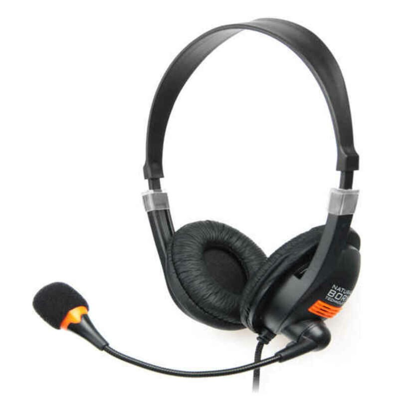 Auricolari con Microfono Natec NSL-0294 Nero Arancio (1 Unità) Auricolari con Microfono Natec NSL-0294 Nero Arancio (1 Unità)