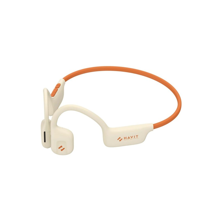 Auricolari Sportivi a Conduzione Ossea Havit E510BT(Freego1 Air) Beige Arancio Auricolari Sportivi a Conduzione Ossea Havit E510BT(Freego1 Air) Beige Arancio