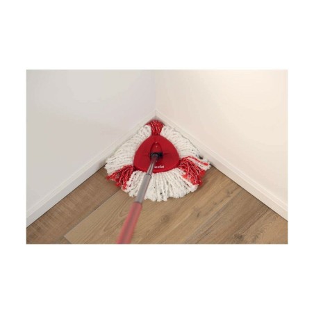 Mop with Bucket Vileda mop en steel Supermocio 3Action Bianco Rosso Microfibre