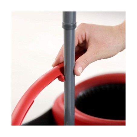 Mop with Bucket Vileda mop en steel Supermocio 3Action Bianco Rosso Microfibre