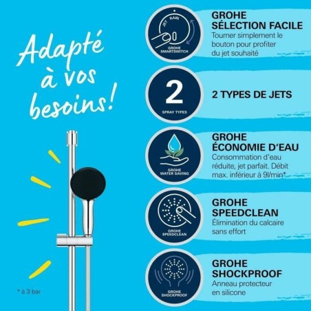Colonna doccia Grohe Vitalio Start 110 Plastica