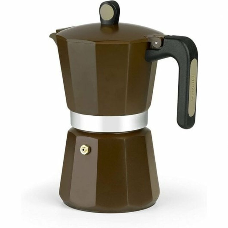 Caffettiera Italiana Monix M671012 Marrone Alluminio 830 ml Caffettiera Italiana Monix M671012 Marrone Alluminio 830 ml