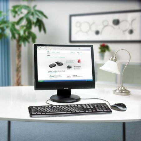 Tastiera e Mouse Ottico Logitech 920-002562 Nero Inglese QWERTY