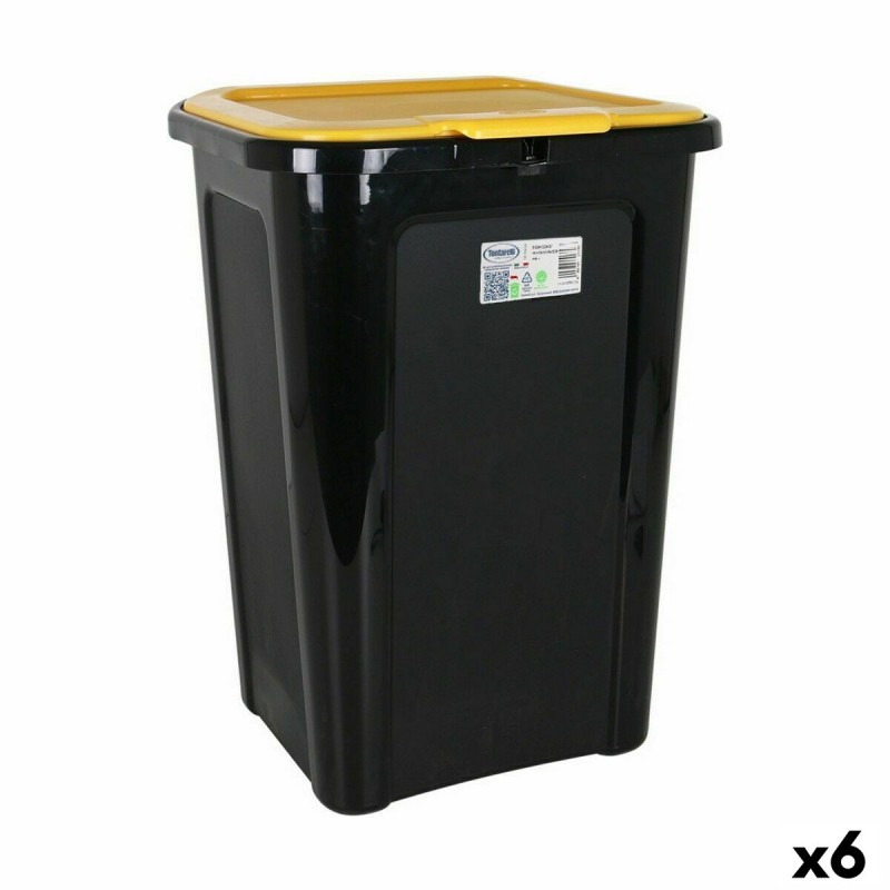 Secchio per la Spazzatura Tontarelli Coverline Giallo 44 L Nero 38,5 x 34,5 x 54,5 cm (6 Unità) Secchio per la Spazzatura Tontarelli Coverline Giallo 44 L Nero 38,5 x 34,5 x 54,5 cm (6 Unità)