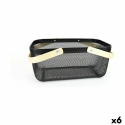 Cestino Multiuso Confortime Legno Metallo 40 x 28 x 18 cm (6 Unità)