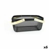 Cestino Multiuso Confortime Legno Metallo 40 x 28 x 18 cm (6 Unità)