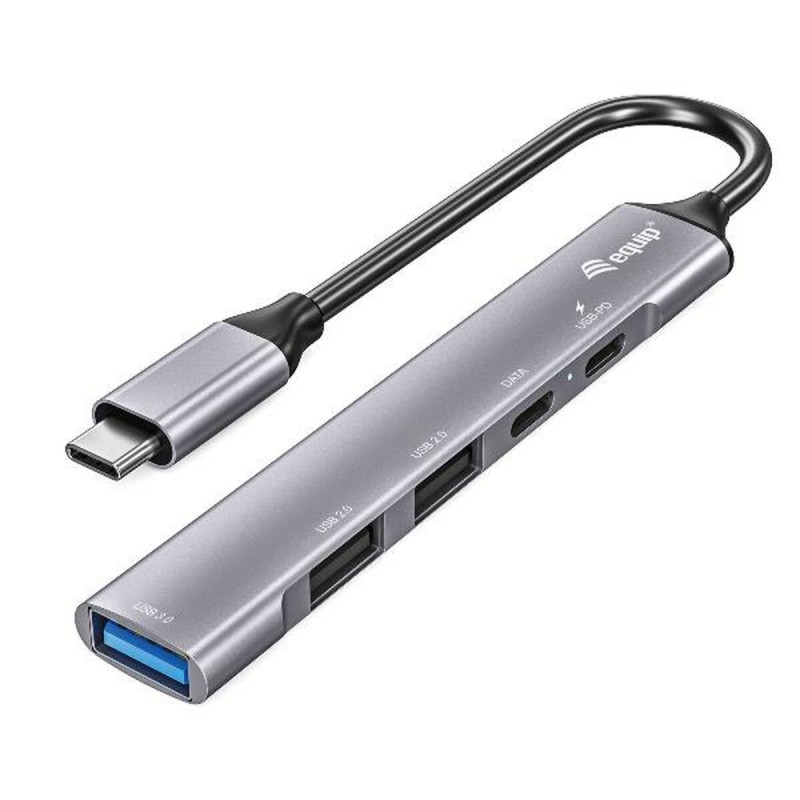 Hub USB-C 7 Porte Equip 12896207101 Alluminio Hub USB-C 7 Porte Equip 12896207101 Alluminio