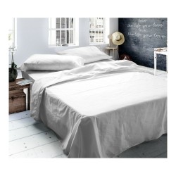 Set di Lenzuola Naturals Tencel Bianco Singolo 160 x 270 cm