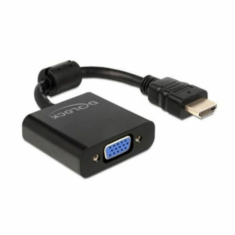 Adattatore HDMI con VGA DELOCK 65512 Nero Adattatore HDMI con VGA DELOCK 65512 Nero