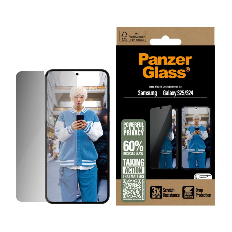 Protettore Schermo per Cellulare PanzerGlass Samsung S25-S24 Protettore Schermo per Cellulare PanzerGlass Samsung S25-S24
