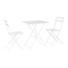 Tavolo con 2 sedie Home ESPRIT Bianco 60 x 60 x 71 cm